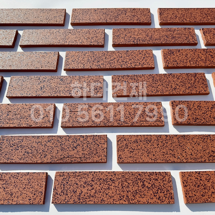 잉크 마블 점토타일 240x60x11T 레드(적밤색) / 하다건재