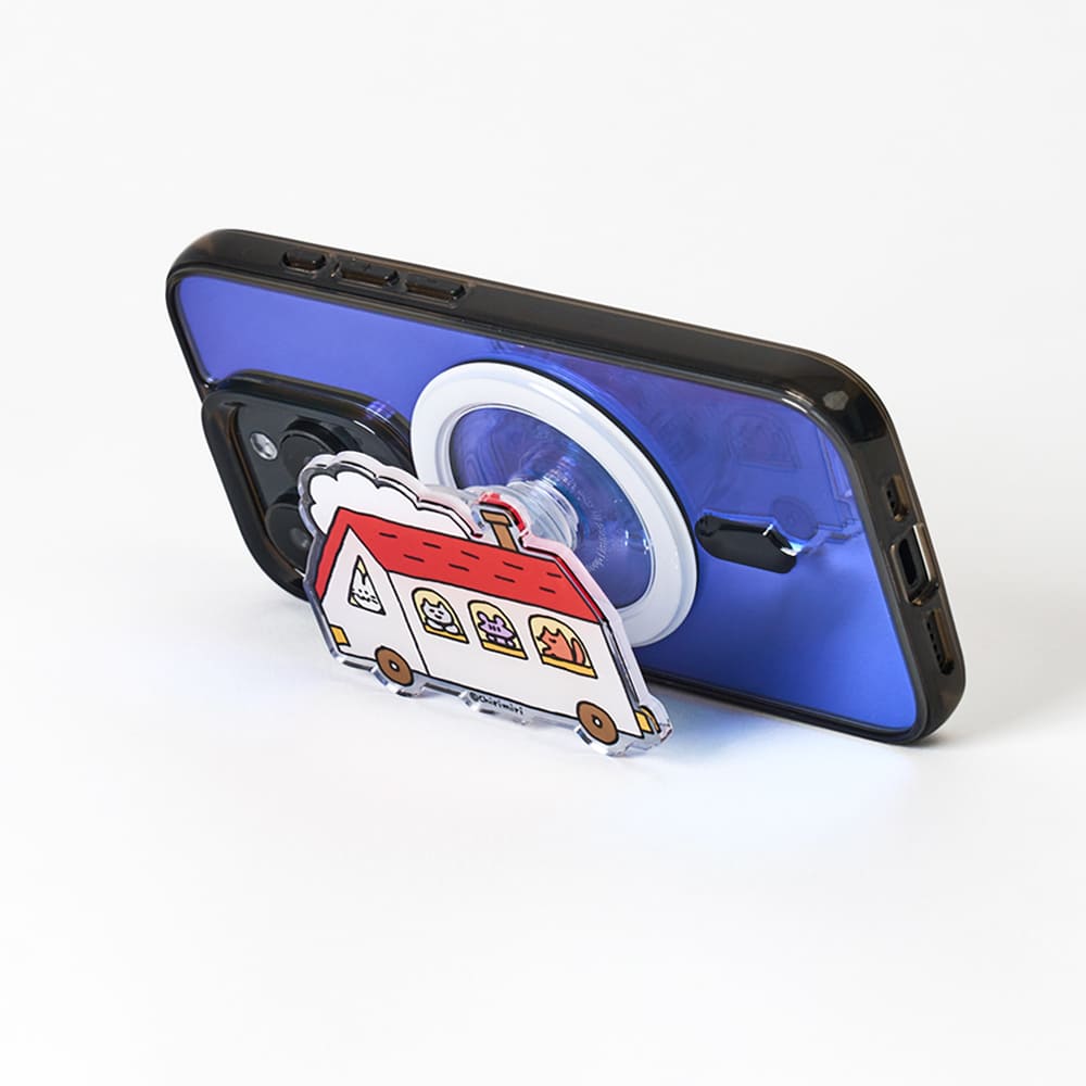 빅쏘 치리미리 빨간 지붕 아이폰 갤럭시 아크릴 맥세이프 그립톡 스마트톡 핸드폰 거치대 - 상세 이미지 3