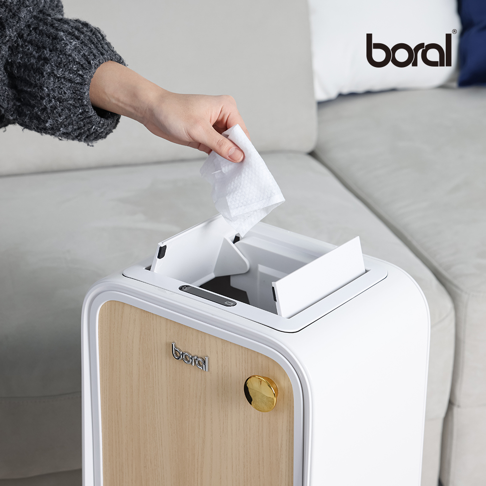보랄 더블 도어 센서 휴지통 20L 스텐 스마트 자동 모션 밀폐 쓰레기통 HNZ-C107K HNZ-K306C 이미지 6