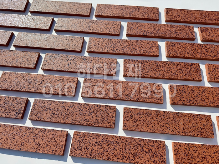 잉크 마블 점토타일 240x60x11T 레드(적밤색) / 하다건재