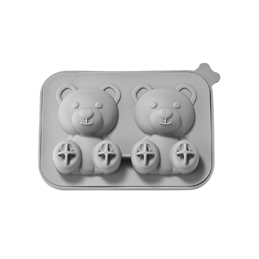 위스키 하이볼 곰돌이 얼음틀 실리콘 얼음 트레이 그레이