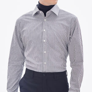 어반트 세미카라 블랙 스트라이프 남자셔츠 다림질 필요없는 순면 링클프리 ... 착용 후기 | 사이즈/핏 총정리 - 상품 이미지 1