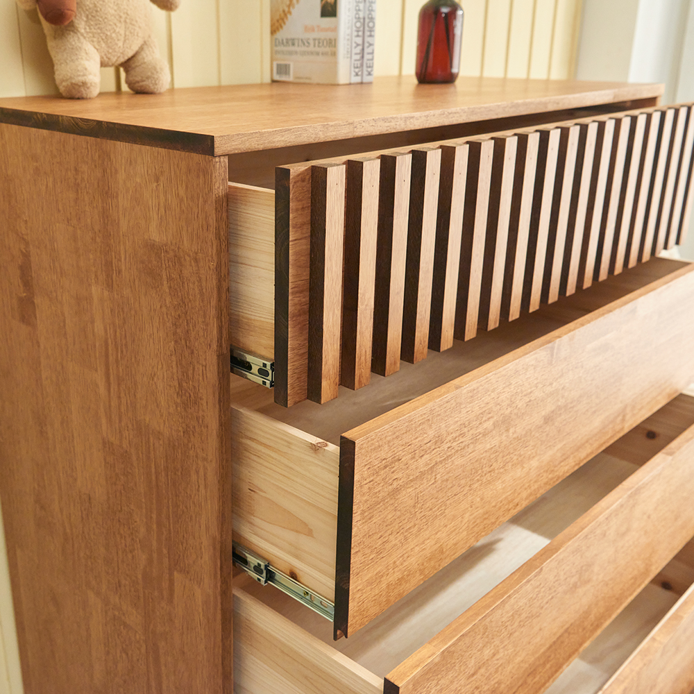 돌프 대형 원목 드레스룸 광폭 대형 안방 옷 와이드 서랍장 1000x500x1310mm, 5단, 월넛 이미지 6