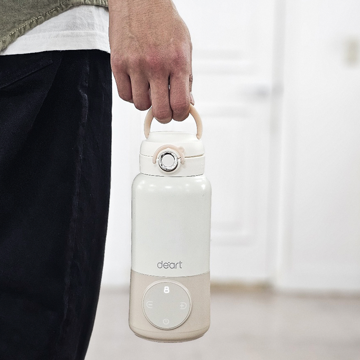 데아트 휴대용 분유포트 500ml 무선 가열 외출 분유 보온병