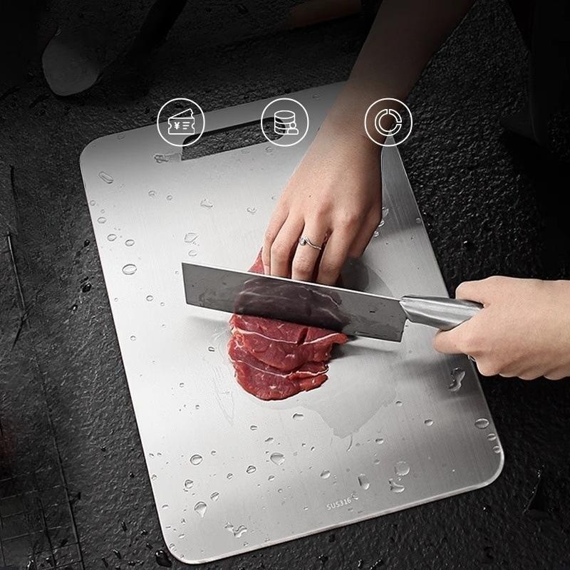 항균 스테인리스 도마 가정용 휴대용 양면 미끄럼방지 녹방지 프리미엄 도마 - 상세 이미지 2