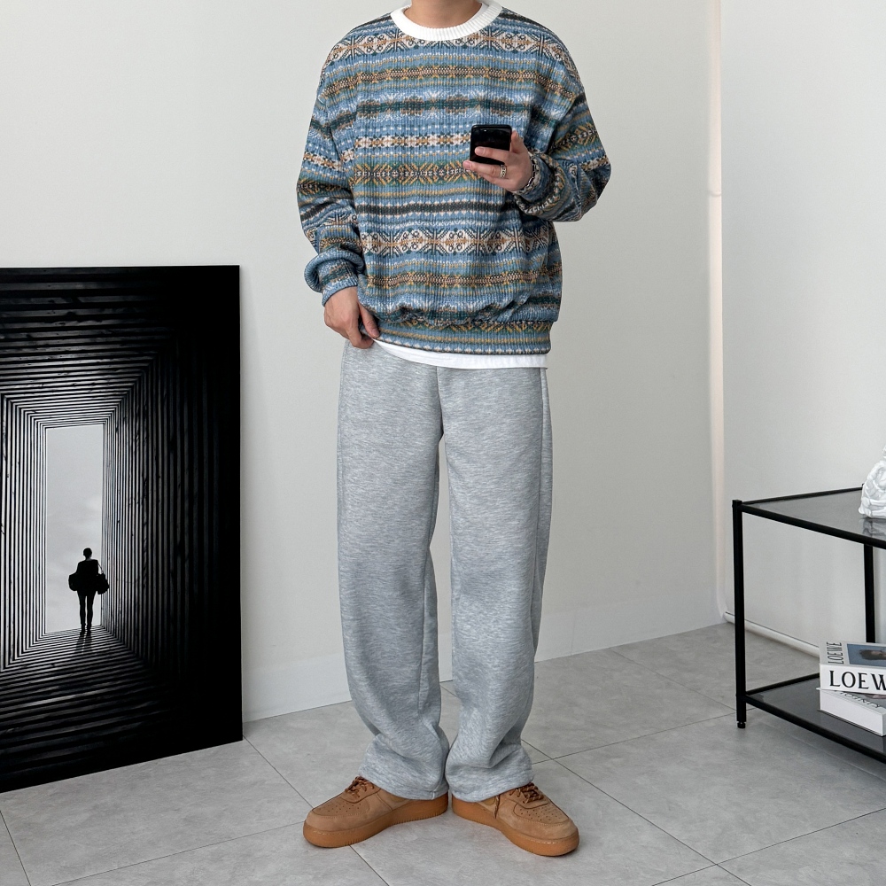 남자노르딕니트 남자오버핏니트 - 상세 이미지 5