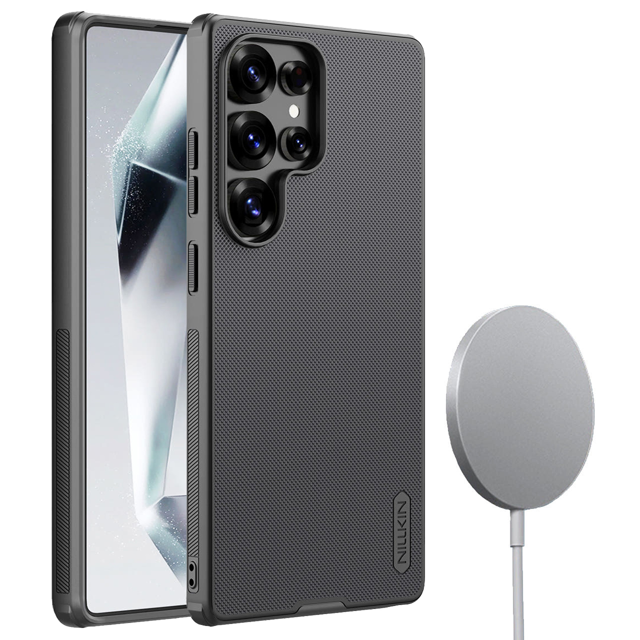 갤럭시 내장형 맥세이프 에어 쿠션 케이스 블랙, 갤럭시S25 울트라