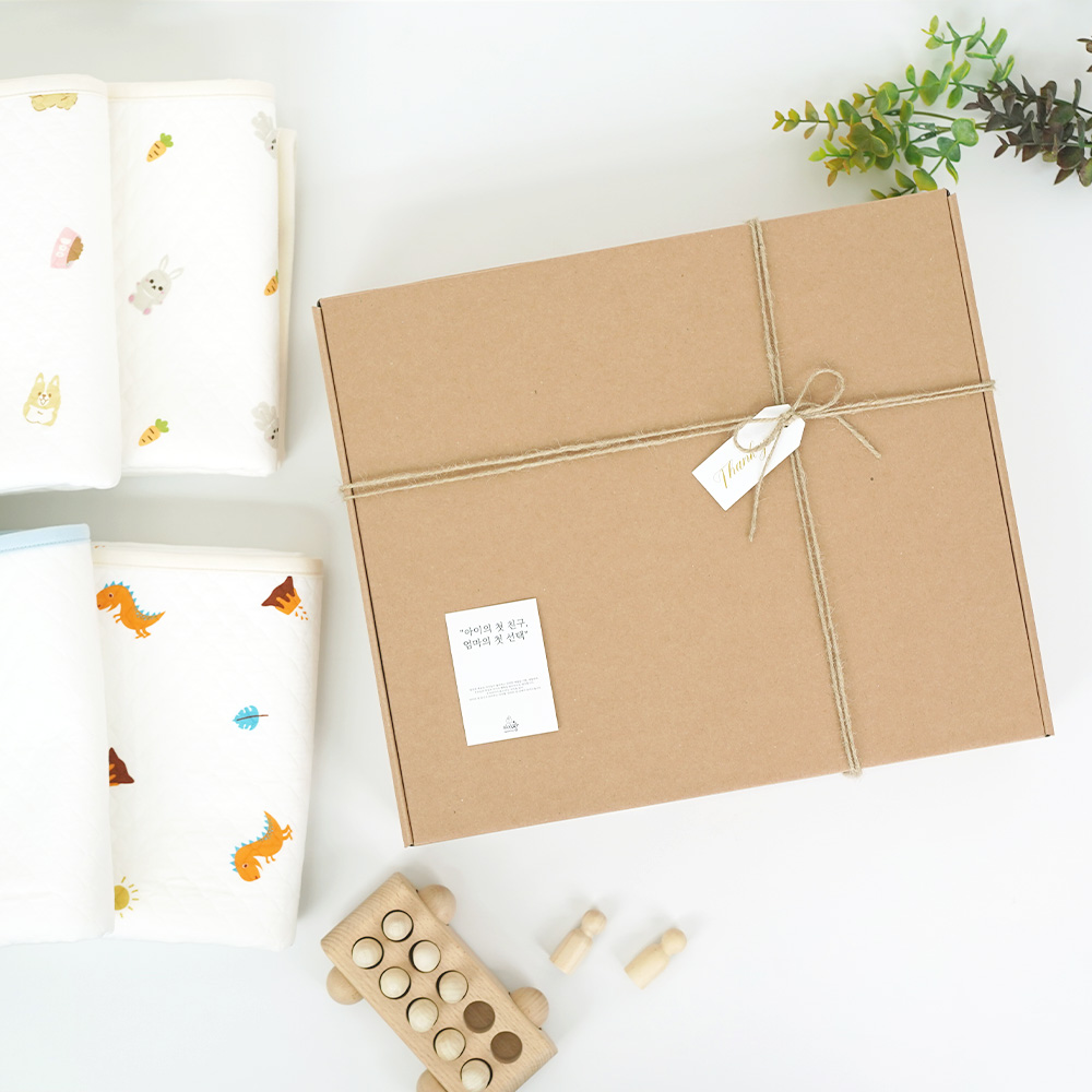 [선물포장]듀라론 밤부 양면 쿨 방수패드 라지(L)+스몰(S)