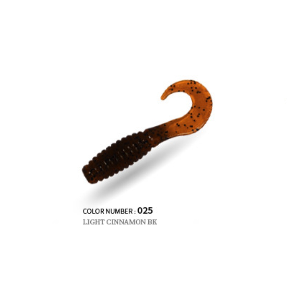 캣츠크로우 CTD 그럽웜 꺽지웜 꺽지미끼 쏘가리웜 025 라이트 시나몬 BK, 3.8cm(1.5인치) - 메인 이미지