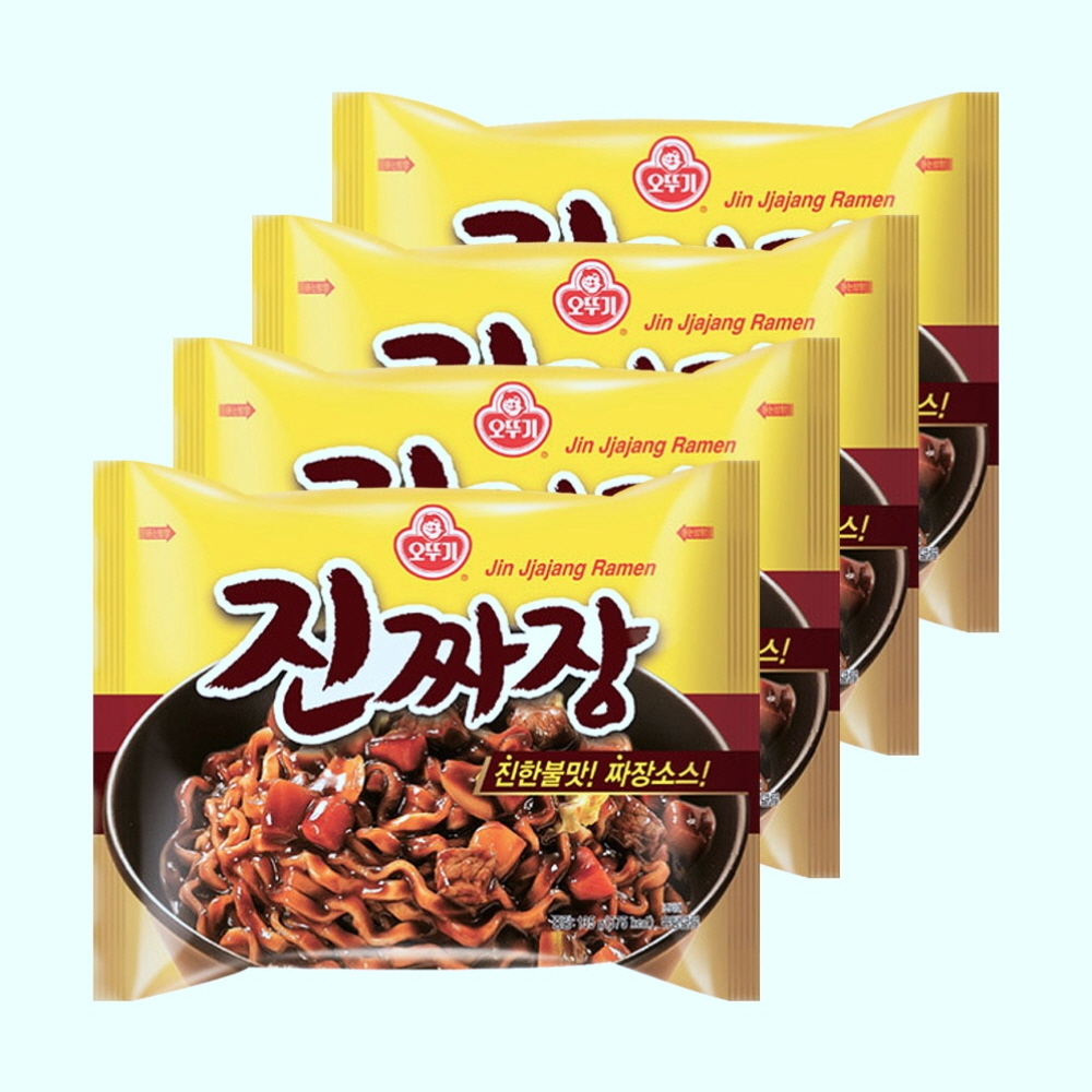 오뚜기 진짜장 135g X 4개 봉지 라면 업소용 한 1 박스 : 케이온커머스
