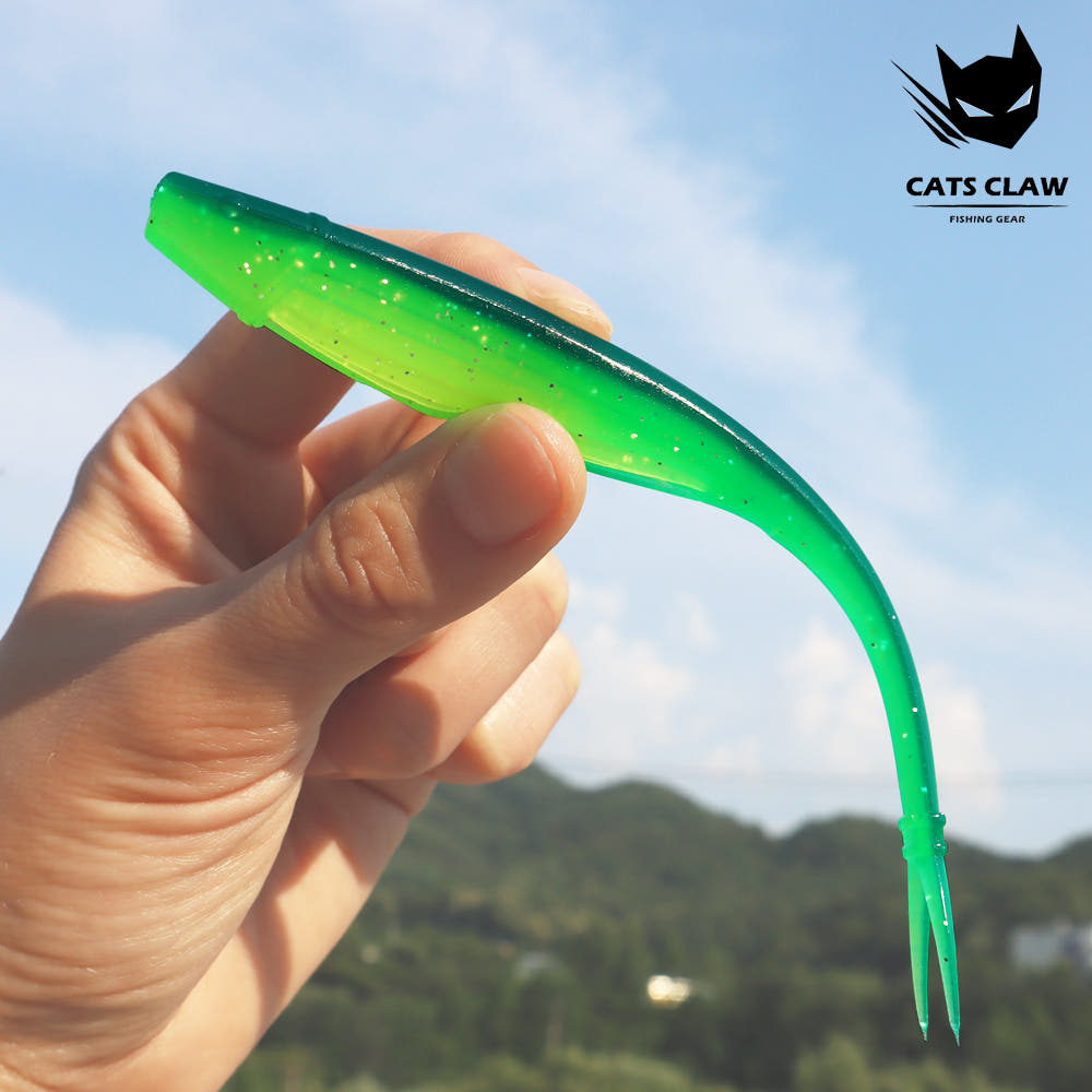 캣츠크로우 모비딕쉐드 광어다운샷웜 광어웜 광따 T05 레드+골드 투톤, 12.7cm(5인치) - 상세 이미지 3