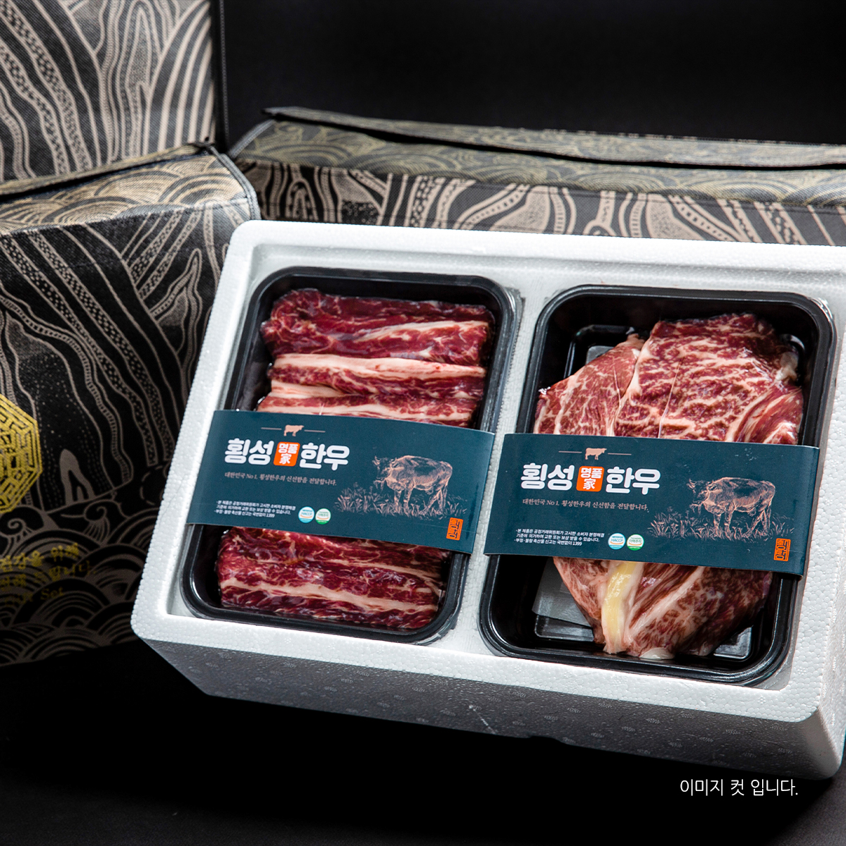 횡성한우 1+등급 한우 로스 후레쉬 성호 800g (등심+갈비살 각400g) - 상세 이미지 2