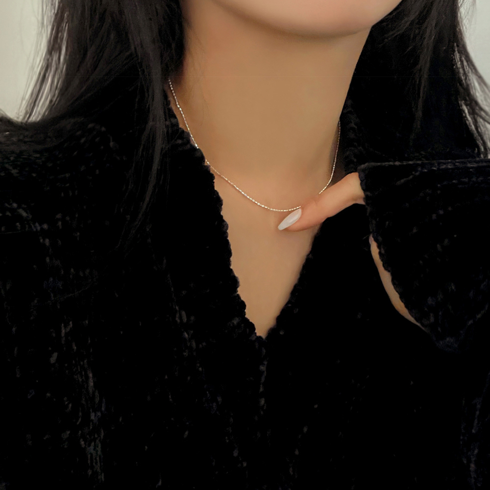 [무배] 실버925 샤이닝 특수 컷팅 볼 콩줄 체인 목걸이 - 상세 이미지 5