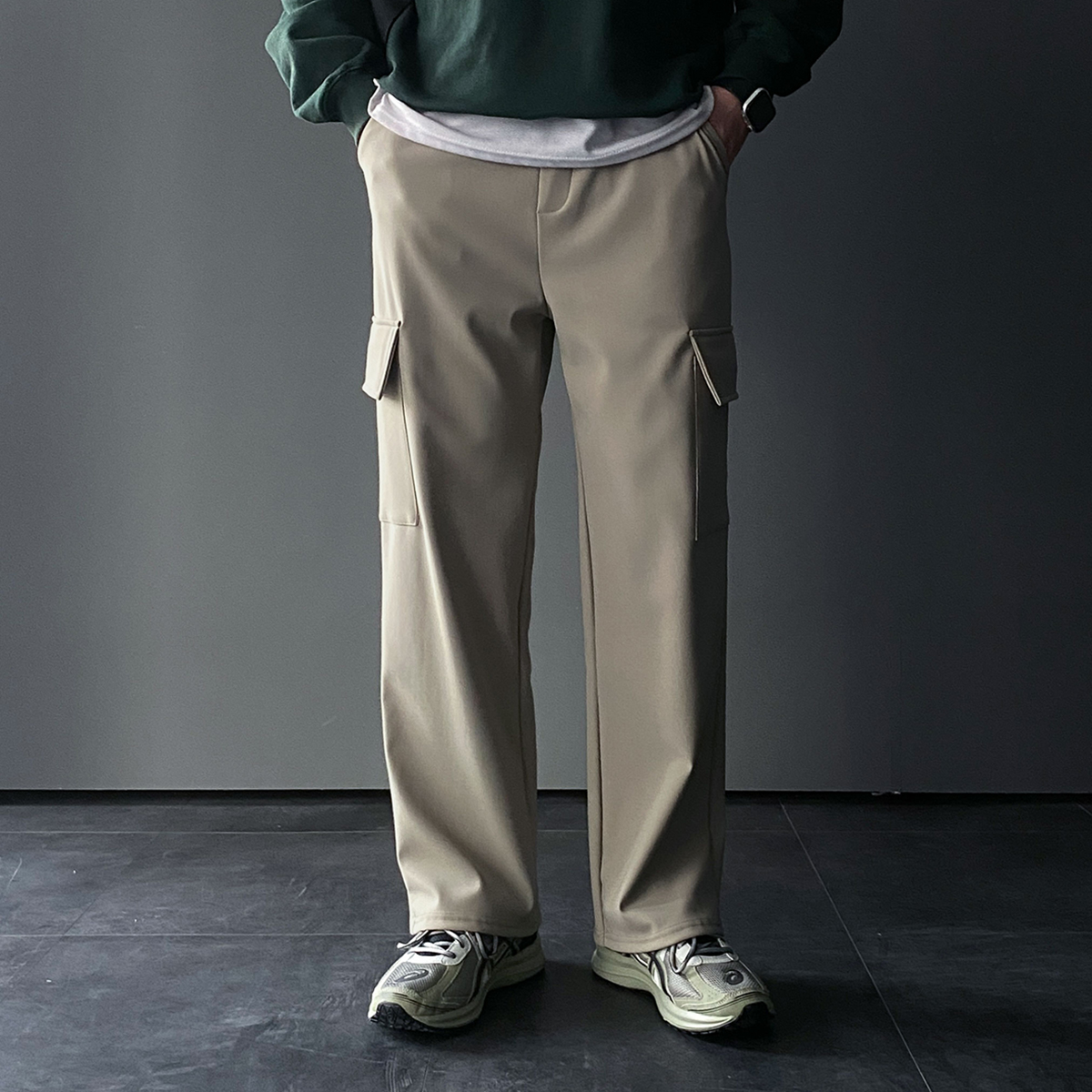 기모카고바지 남성융기모바지 건빵바지 - 상품 이미지