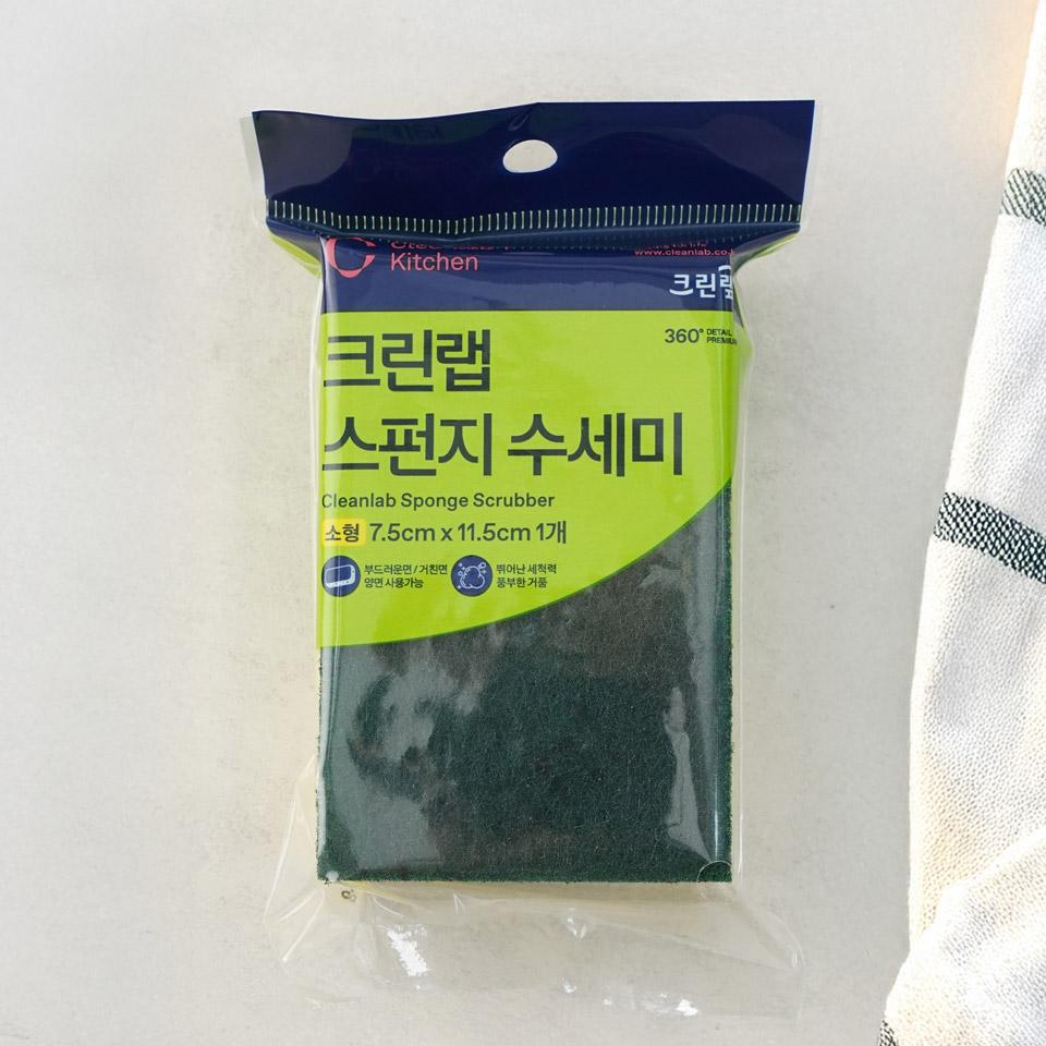 메가마트 크린랩 스펀지 수세미 소 - 상품 이미지