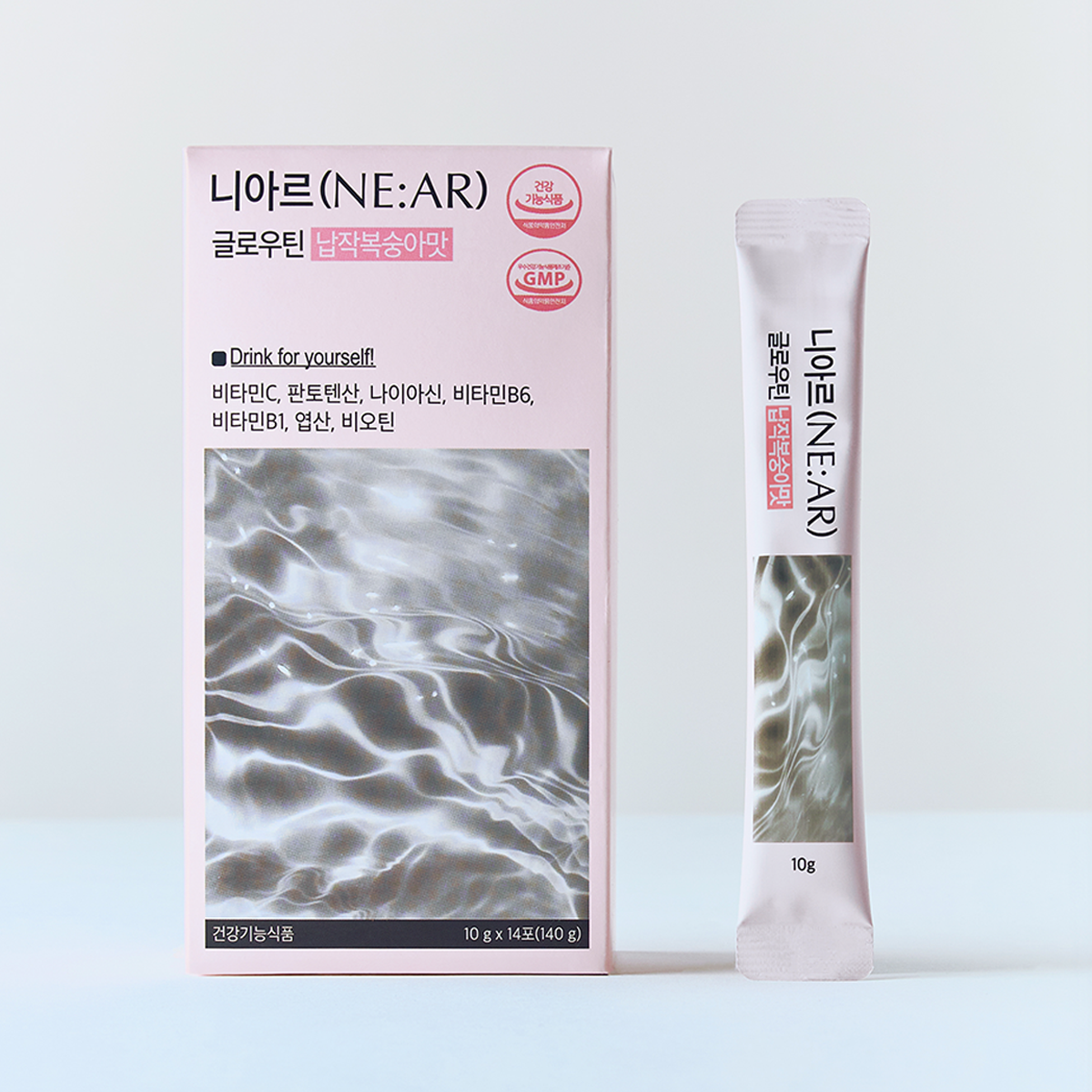 [1box] 니아르 글로우틴 납작복숭아맛 피부미백 글루타치온 숙취해소