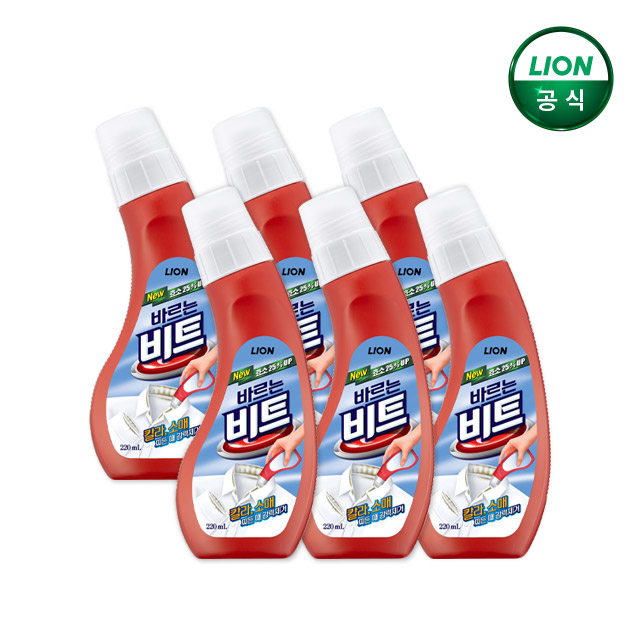 바르는 비트 220ml x 6개 / 전처리제, 옷깃세제, 얼룩제거, 찌든때제거 제품 이미지