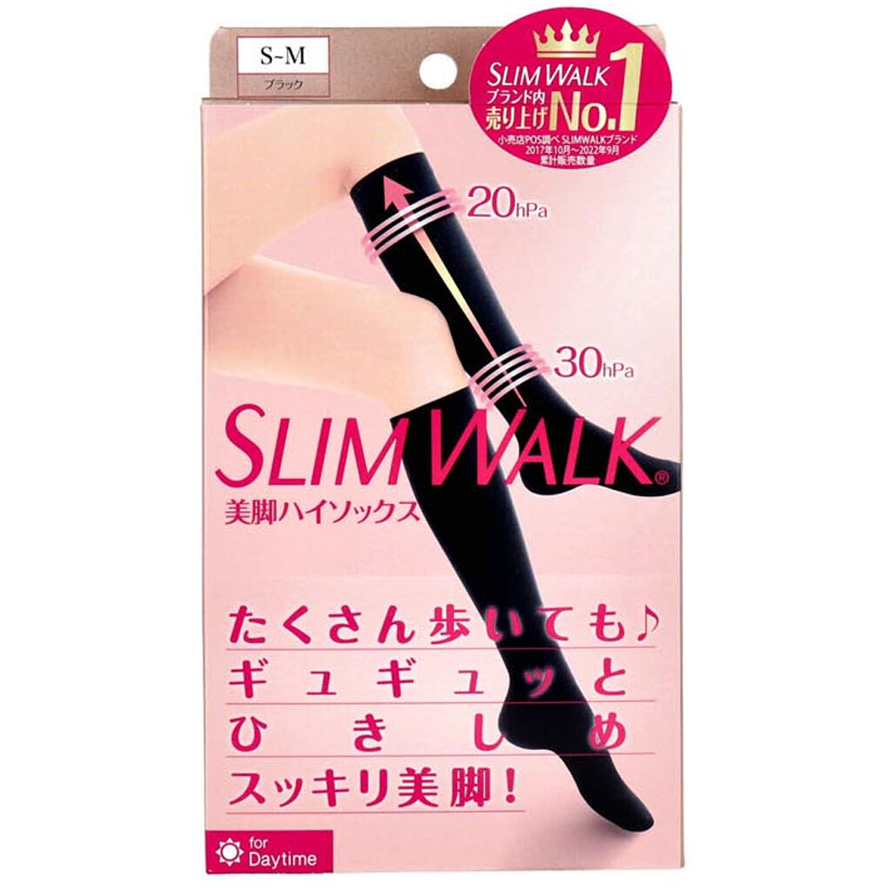 슬림워크 골프 필라테스 압박 니삭스 블랙, S-M, 1개