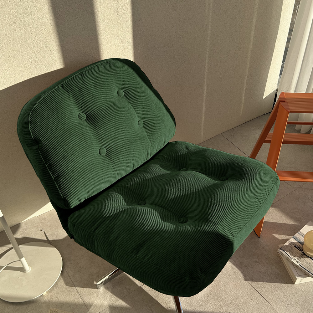 이노센트 써니 인테리어 패브릭 회전 1인 소파 의자 i105005 딥그린