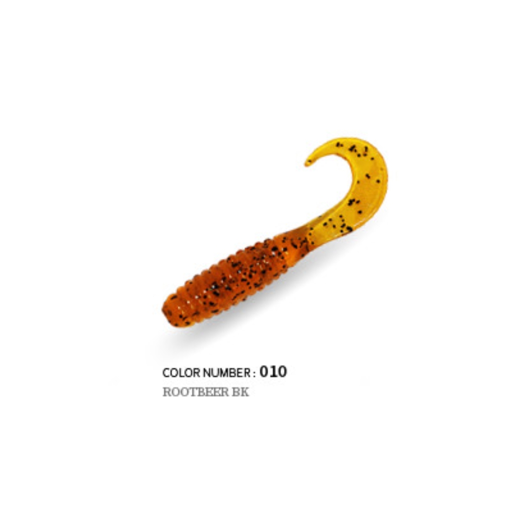 캣츠크로우 CTD 그럽웜 꺽지웜 꺽지미끼 쏘가리웜 010 루트비어 BK, 3.8cm(1.5인치) - 상세 이미지 2