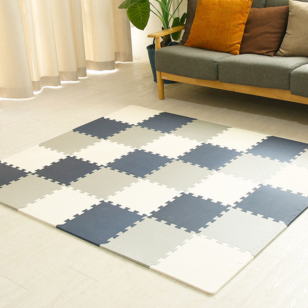 유아 아기 퍼즐매트 거실 바닥 조립 쿠션 층간소음 방지매트 30x30x1.2cm, 아이보리, 10장