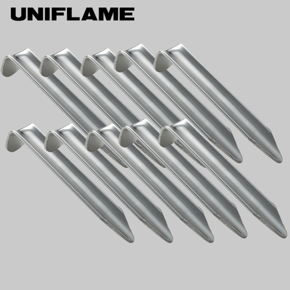 유니프레임 꼬마팩 10개 세트 단조 텐트 타프 핑거 캠핑 팩 총알 동계 백패킹 말뚝