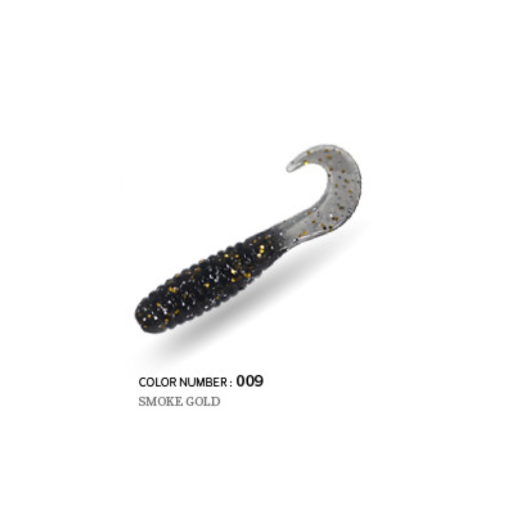 캣츠크로우 CTD 그럽웜 꺽지웜 꺽지미끼 쏘가리웜 009 스모크 골드, 3.8cm(1.5인치) - 상세 이미지 2