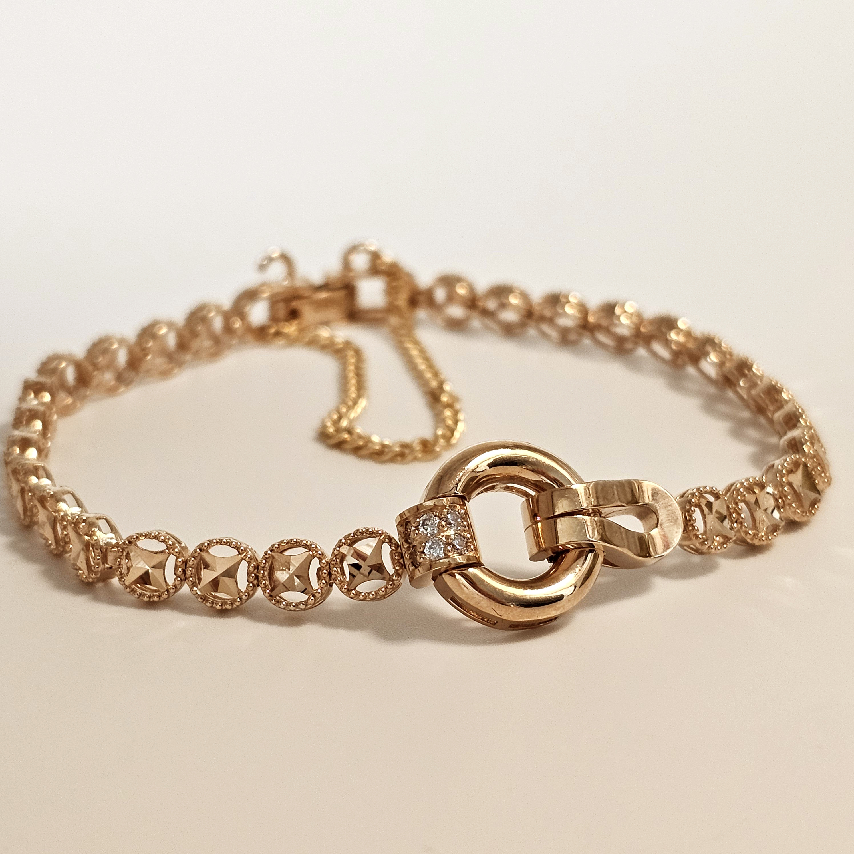 14k 18k 말발굽 말굽 링 체인 금팔찌