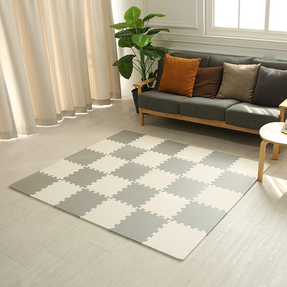 유아 아기 퍼즐매트 거실 바닥 조립 쿠션 층간소음 방지매트 30x30x1.2cm, 그레이, 10장