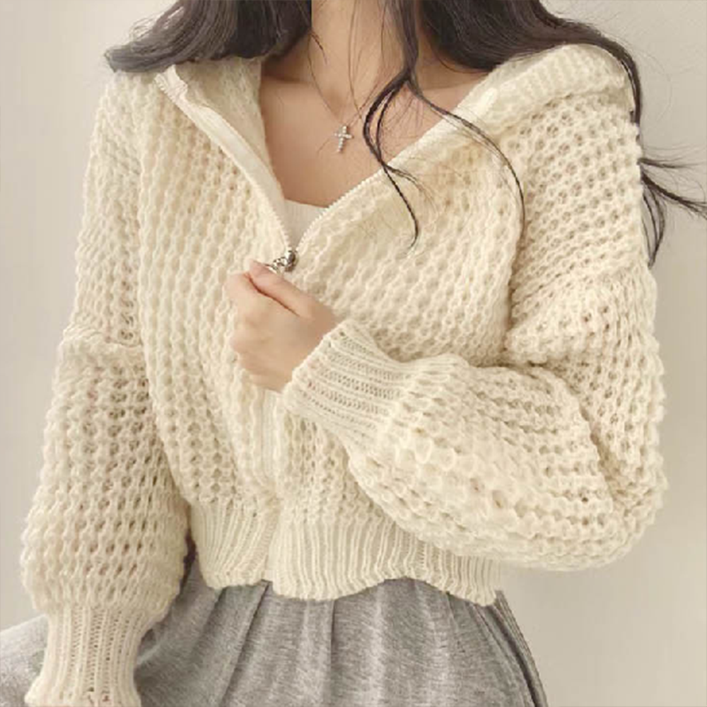 여자 후드 집업 따뜻한 간절기 캐쥬얼 여성 20대 여름 숏 짧은 데일리 겨울 봄 가을 - 상품 이미지