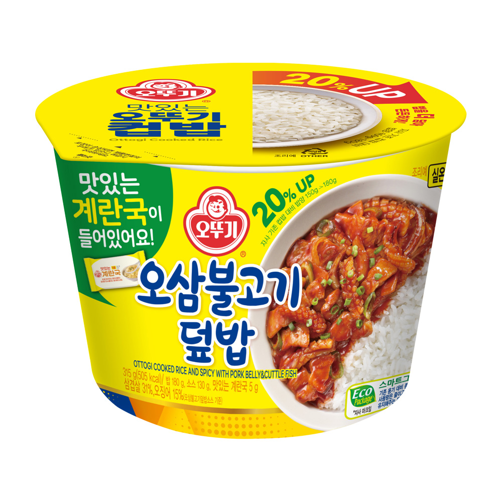 오뚜기 컵밥 오삼불고기덮밥+즉석 계란국 315g - 상품 이미지
