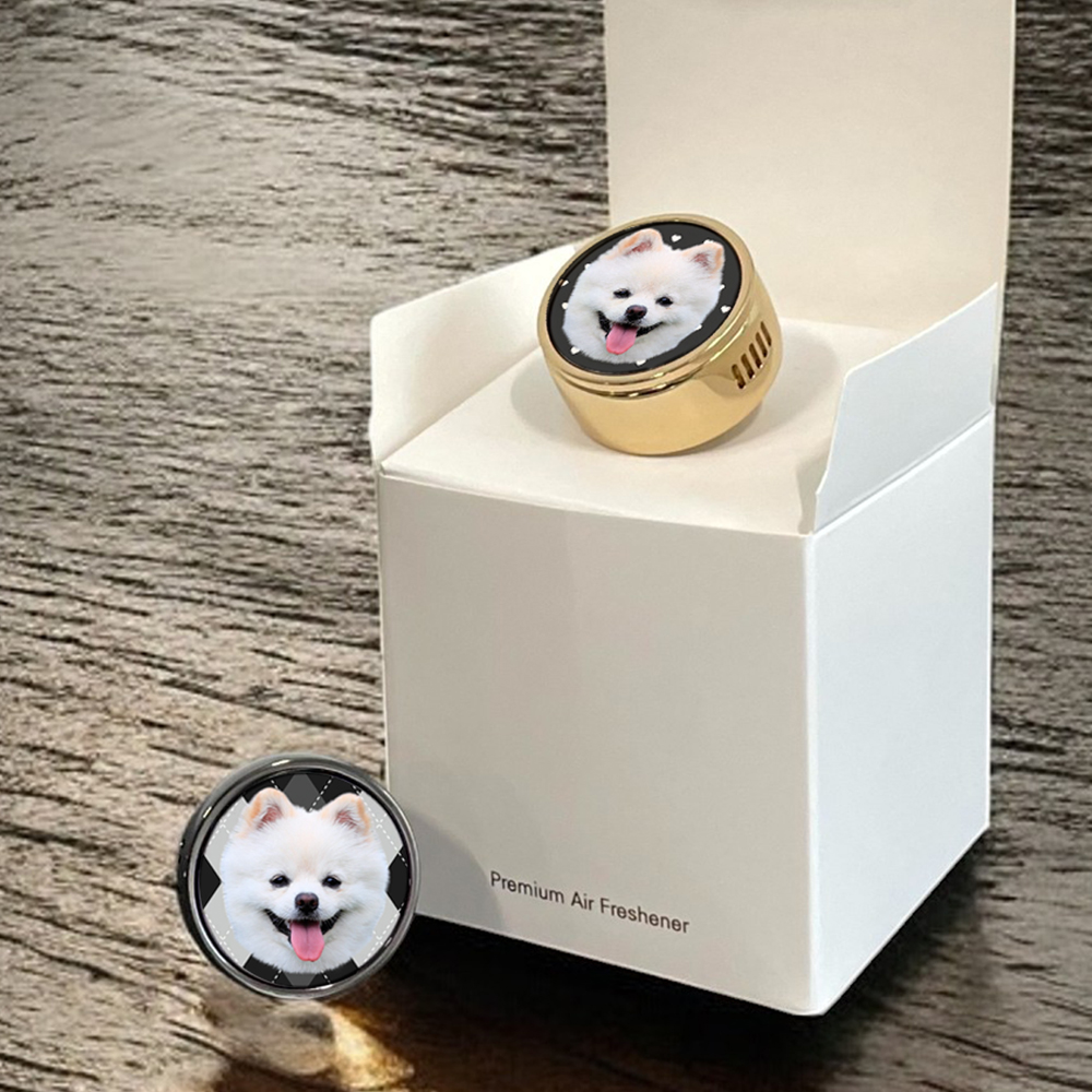 차량용 방향제 강아지 고양이 커스텀 석고 메탈케이스 - 상세 이미지 4