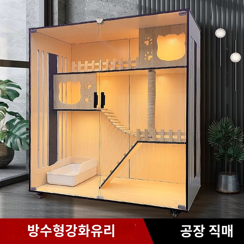 호텔 놀이터 고양이집 나무 인테리어 케이지 반려묘 대형 - 상세 이미지 5