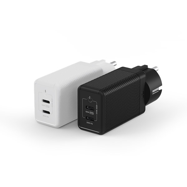 USB PD 65W PPS GaN 접지 듀얼 초고속 충전기 GC820 블랙