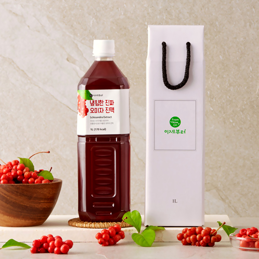국내산 무설탕 냉침 오미자진액 오미자원액 1L 엑기스