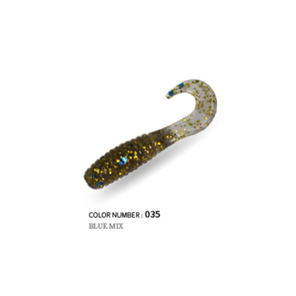 캣츠크로우 CTD 그럽웜 꺽지웜 꺽지미끼 쏘가리웜 035 블루믹스, 3.8cm(1.5인치) - 상세 이미지 2