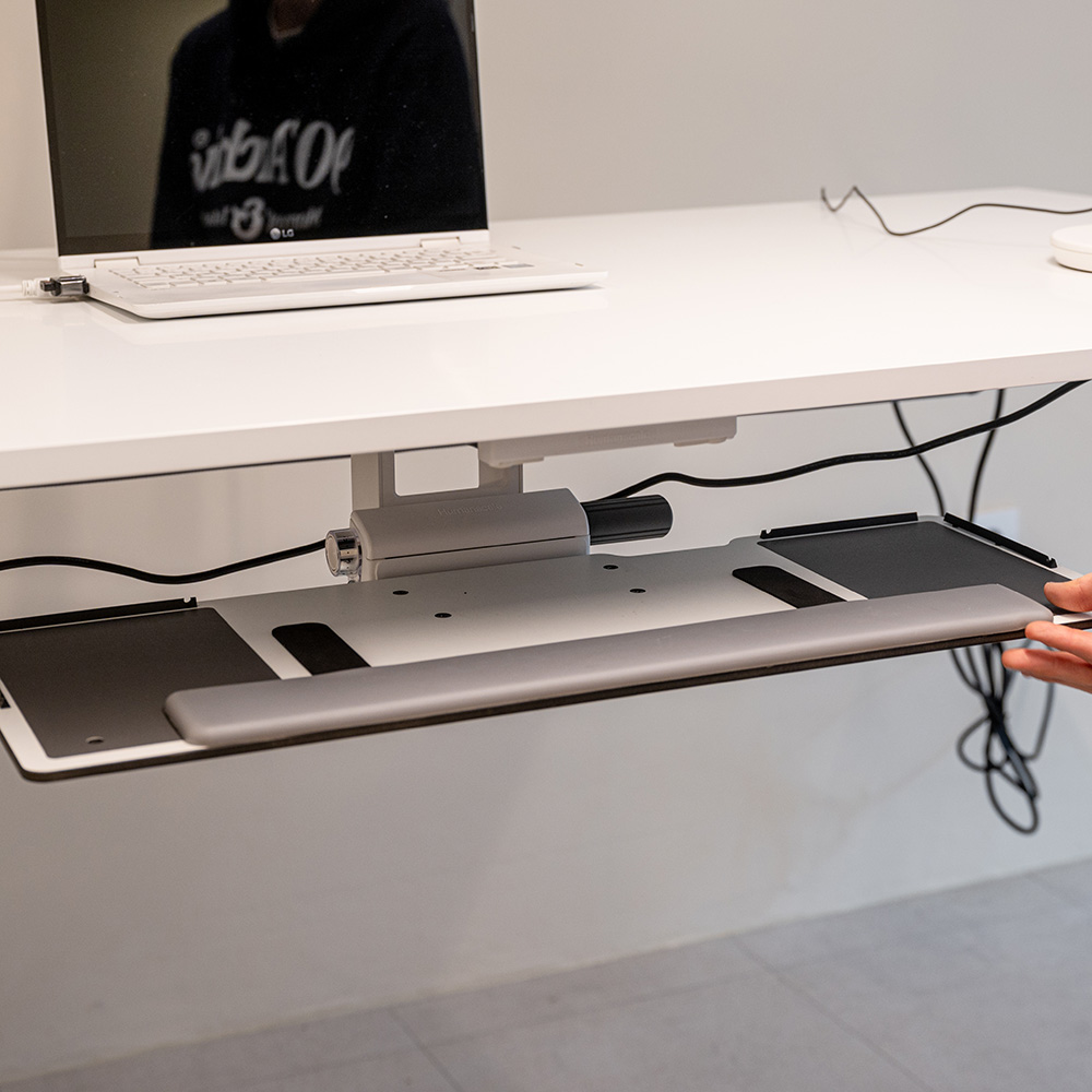 휴먼스케일 키보드 시스템 트레이 받침대 슬라이드형 거치대 선반