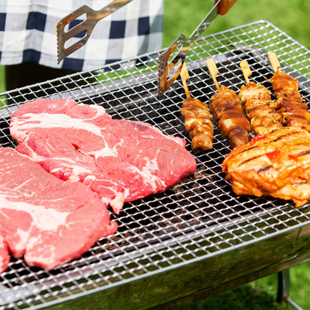45x30 석쇠 바베큐 캠핑 철망 바비큐 고기 불판 석쇠판 생선 구이 꼬치 삼겹살 석쇠망