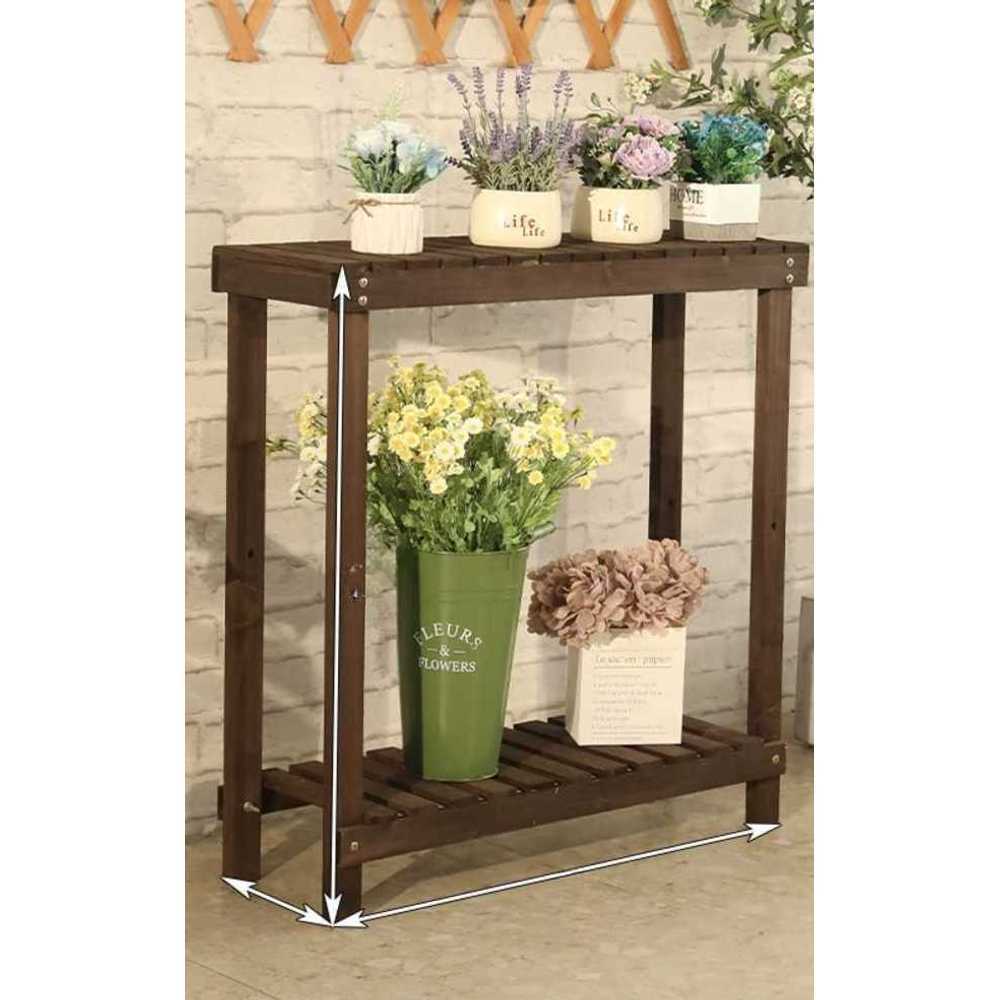 원목화분받침대 방부목 야외 다육 펜션 선반 거치대 60cm - 상품 이미지