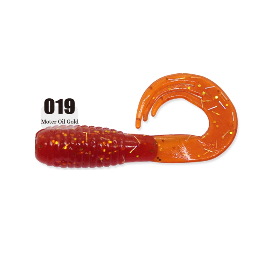 캣츠크로우 트리플그럽 꺽지웜 쏘가리웜 019 모터오일 골드, 5cm(2인치) - 상세 이미지 4