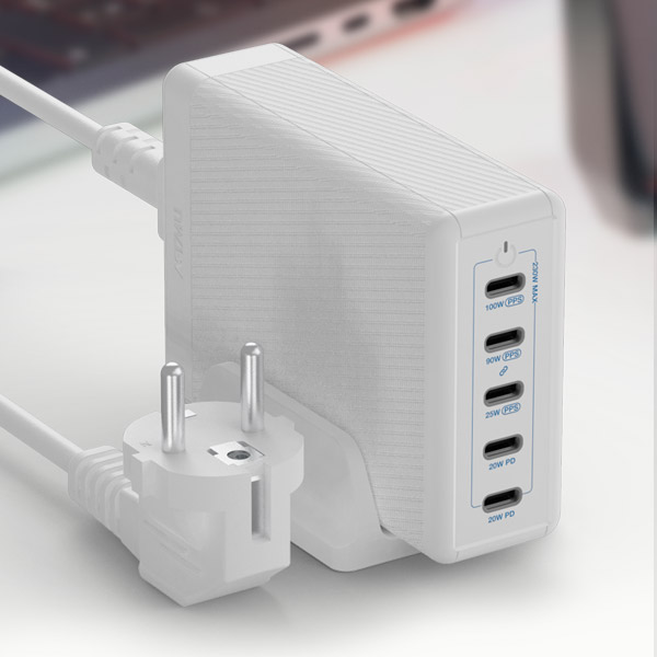 USB PD 230W PPS GaN 접지 멀티 초고속 충전기 GE610 화이트 - 상세 이미지 2