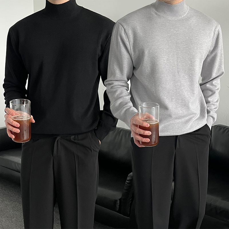 1+1 남자반폴라 반목니트 반목폴라 모크넥 - 상품 이미지