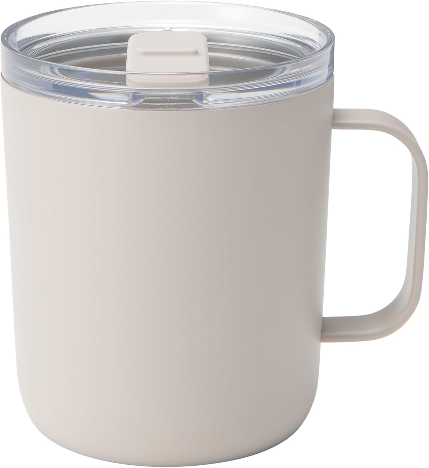 무인양품 일본 주방 보온 보냉 뚜껑 머그컵 400ml 그레이베이지