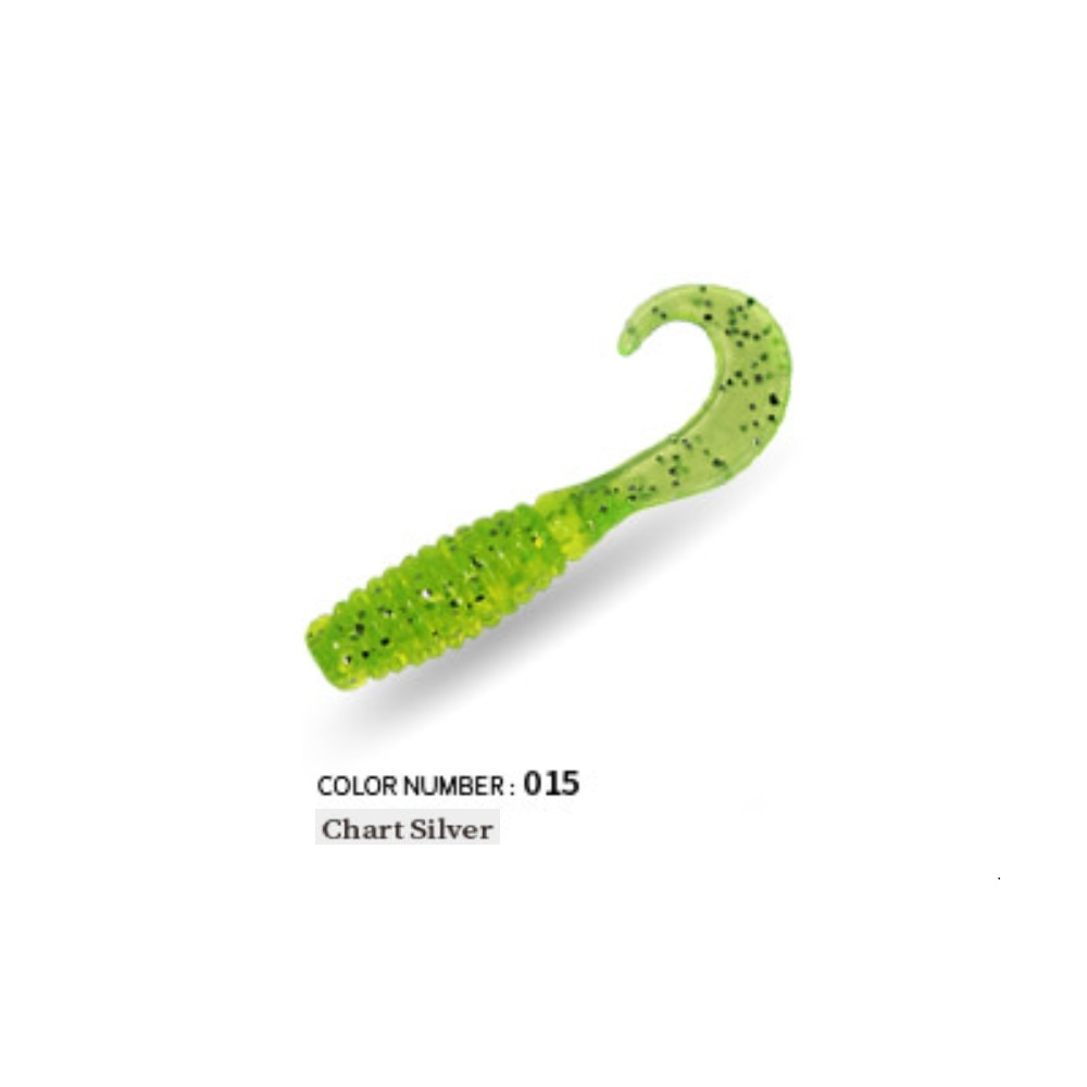 캣츠크로우 CTD 그럽웜 꺽지웜 꺽지미끼 쏘가리웜 015 차트 실버, 3.8cm(1.5인치) - 상세 이미지 2