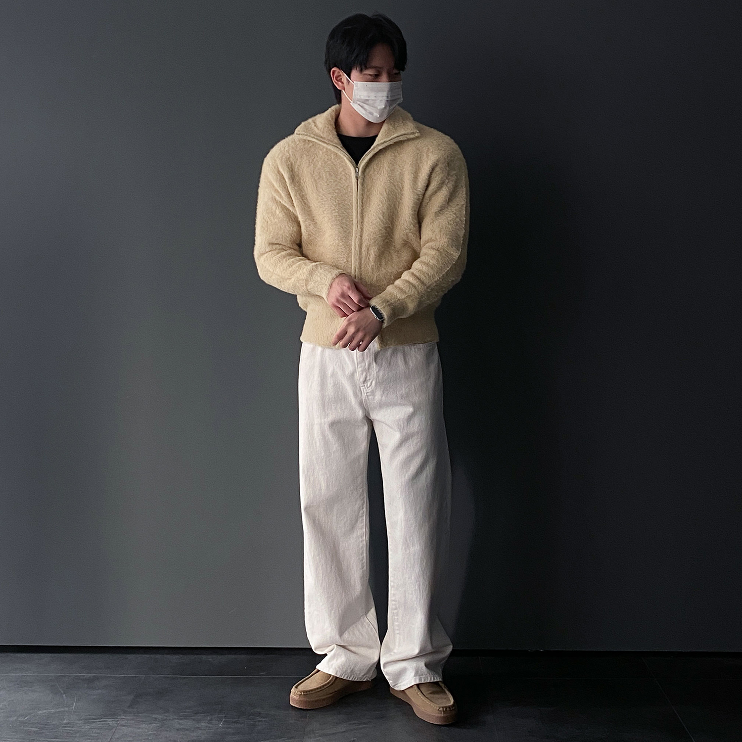 니트집업 남자앙고라니트 모헤어니트 이미지 6