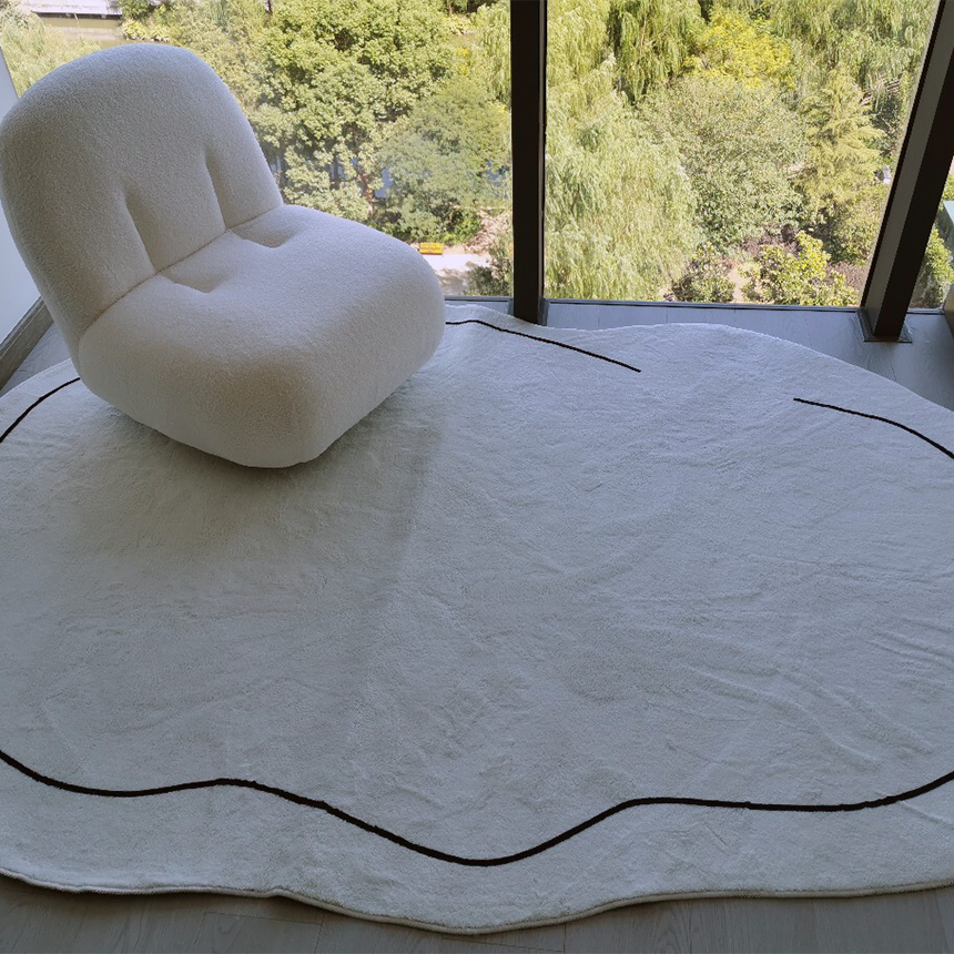 구름 러그 비정형 거실 카페트 워셔블 인테리어 소품 160x230cm 이미지 8