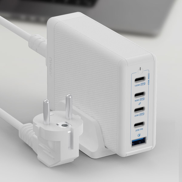 USB PD 228W PPS GaN 접지 멀티 초고속 충전기 GE510 화이트 - 상세 이미지 2