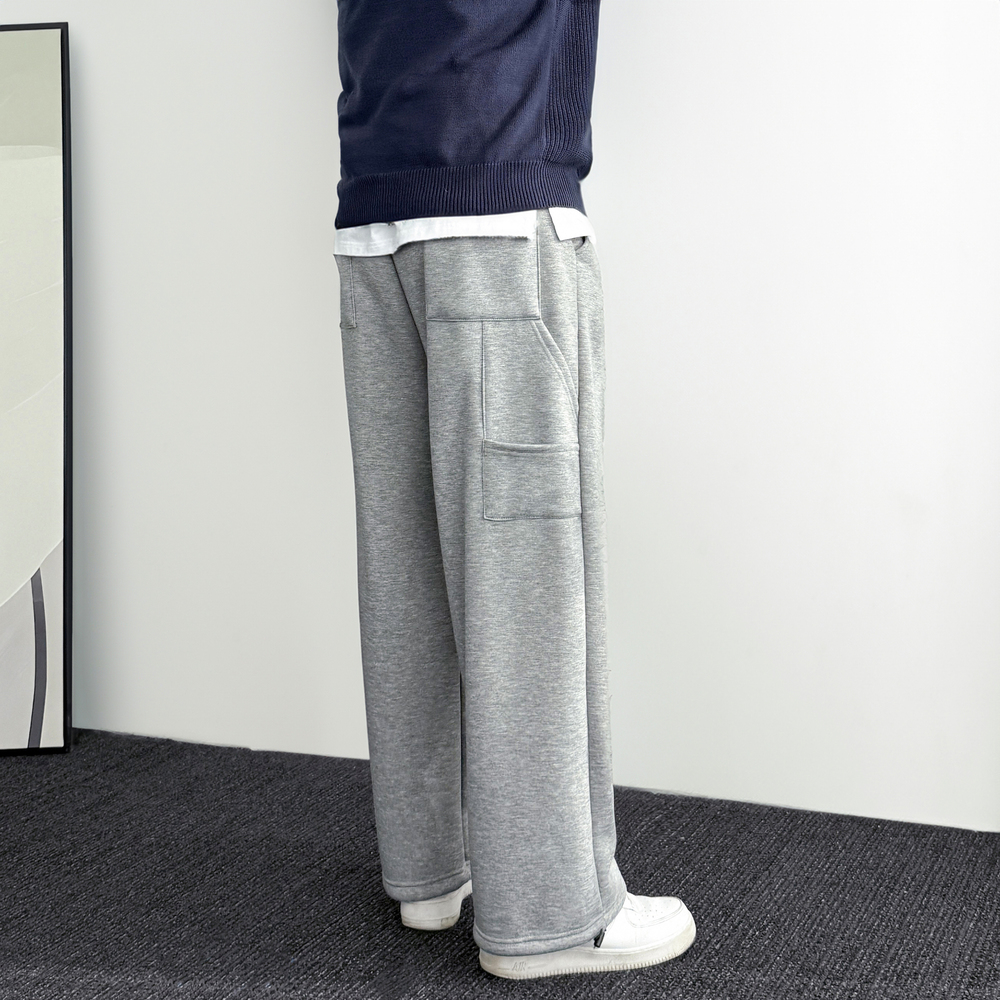 1+1 카펜터팬츠 양털바지 스웻팬츠 - 상세 이미지 4