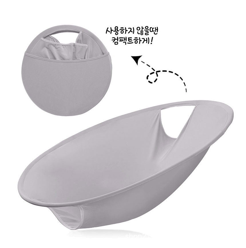 이지런드리 버킷 접이식 건조기 세탁물수거 원형 빨래바구니 런드리백 - 상세 이미지 2