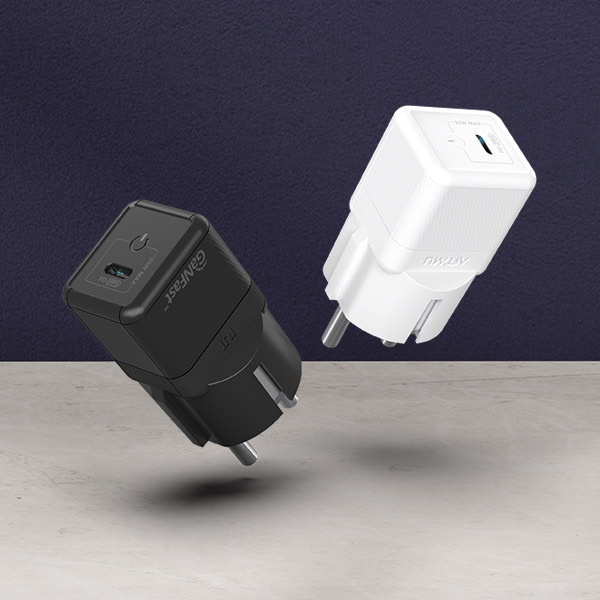 USB PD 25W PPS GaN 접지 초고속 미니 충전기 GM110 블랙 이미지 2